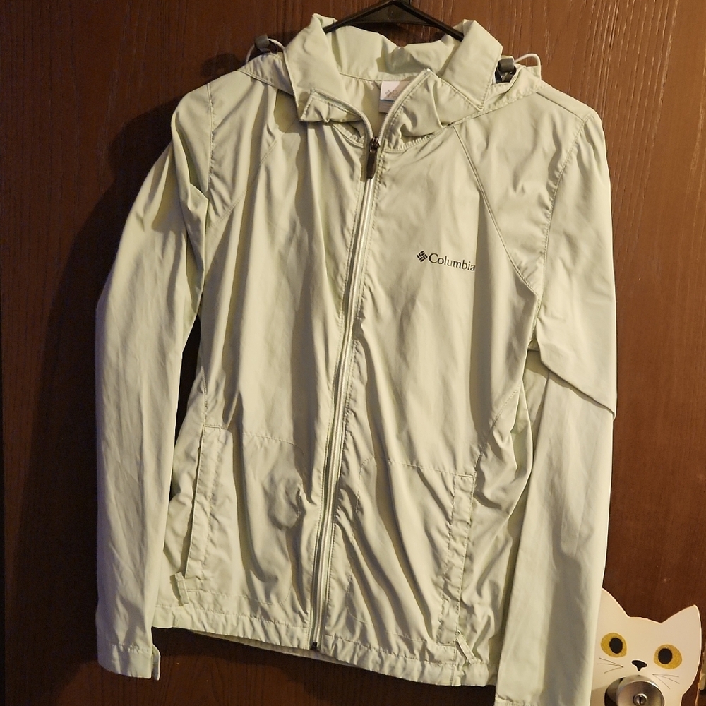Columbia Green Windbreaker Lightweight Outdoor Jacket